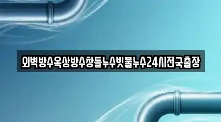 외벽방수옥상방수창틀누수빗물누수24시전국출장