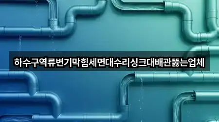 하수구역류변기막힘세면대수리싱크대배관뚫는업체