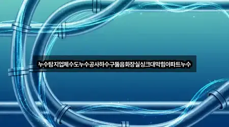 누수탐지업체수도누수공사하수구뚫음화장실싱크대막힘아파트누수