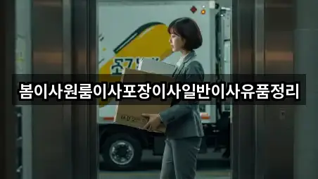 봄이사원룸이사포장이사일반이사유품정리