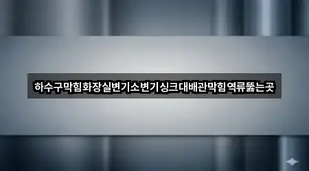 하수구막힘화장실변기소변기싱크대배관막힘역류뚫는곳